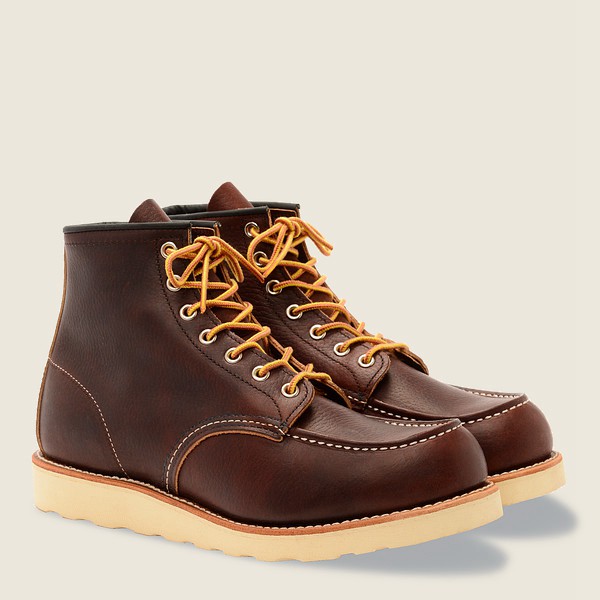 Bottes Red Wing Heritage - Classic Moc - 6-Inch Oil-Slick Cuir - Marron - Homme 302EVSUKC